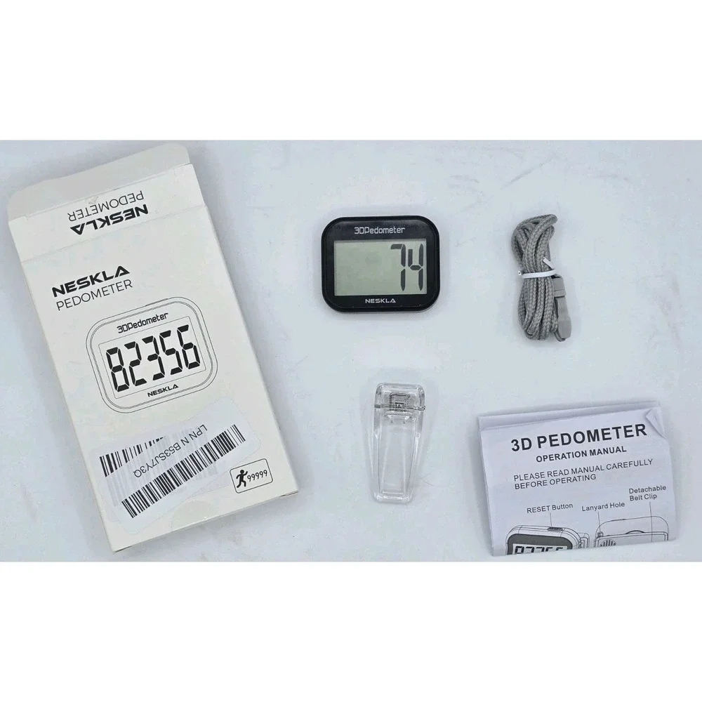 NESKLA Pedometer for Walking -‎ Simple Step Counter for Walking - New Battery
